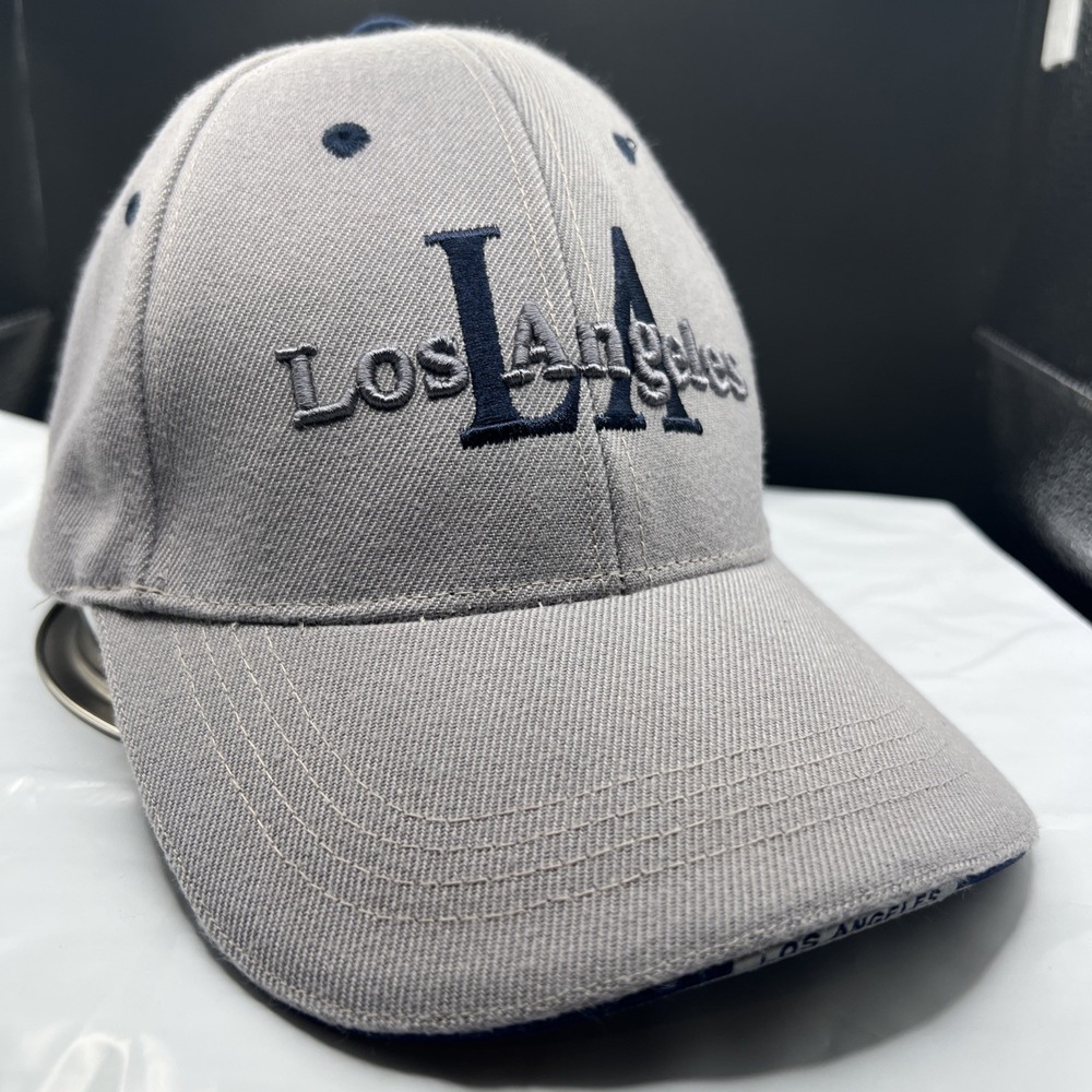 Decky Collectibles Los Angeles Gray Embroidered Baseball Cap Hat LA Y2K Streetwe